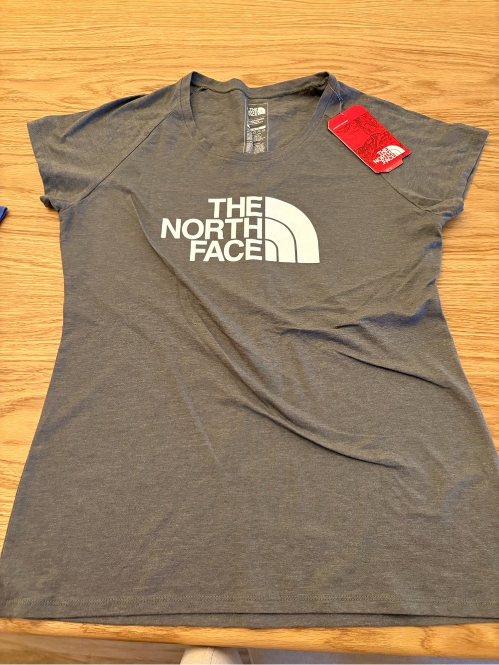 The North Face Large Women's Short Sleeve Logo Tee - Charcoal Gray - NWT